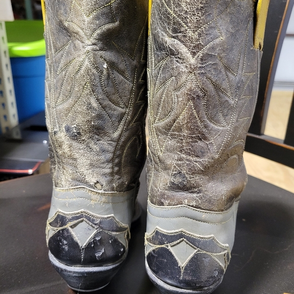 Vintage Custom Collectible Cowboy Inlay Boots - Picture 7 of 10